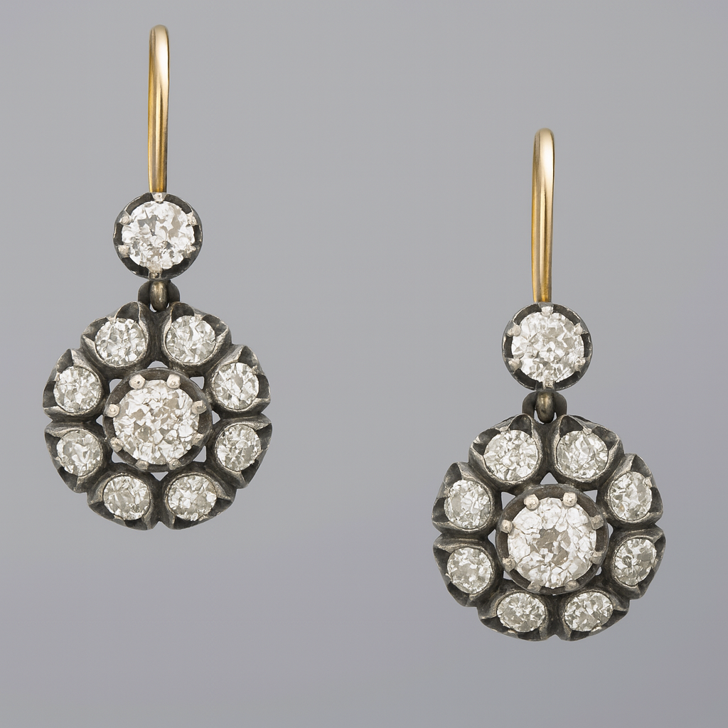 Vintage-Ohrringe mit Edelsteinen